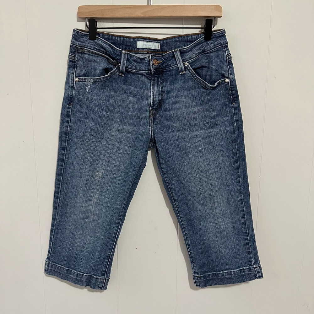 Levis 545 Low Rise Capri Jeans Womens 10 Blue Denim Cropped  Pants